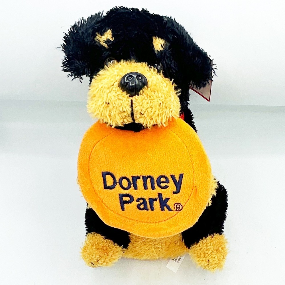 Dorney Park Rottweiler Dog with Frisbee 11.5" H - Picture 6 of 7